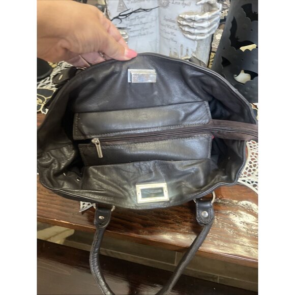 Rebels Firenze Black Italian Leather Handbag Shoulder Bag Purse - Picture 14 of 16